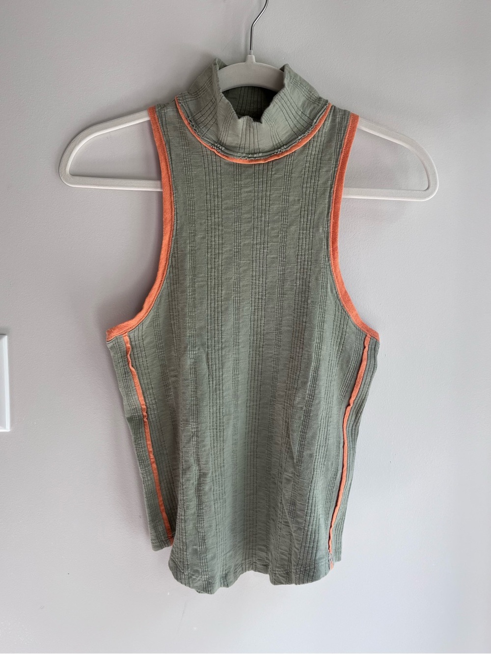 Free People sage green cotton tank Small
